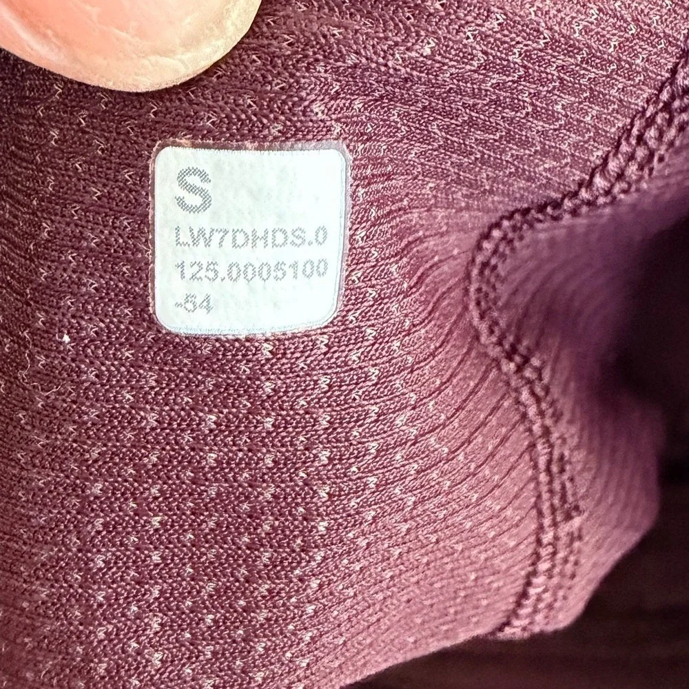 Women's Lululemon Speed Up High Rise Shorts Burgundy Size S Running